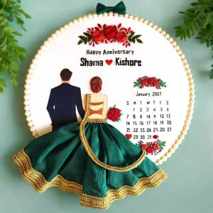 Personalized Wedding & Anniversary Embroidery Hoop Gift